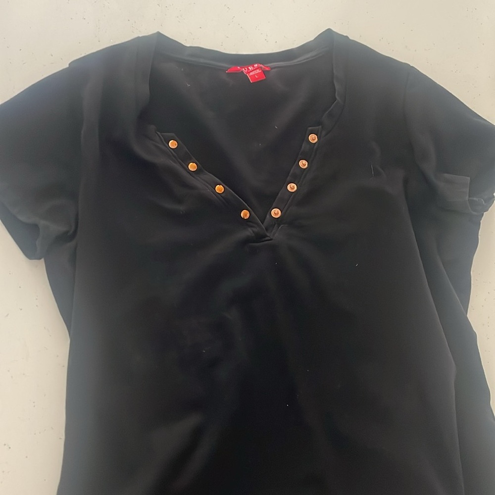 Guess Black and rose gold top